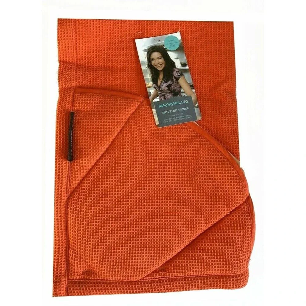 Rachael Ray Moppine Absorbent 2-in-1 Kitchen Towel Heat-Resistant Orange